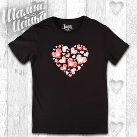 Прикольные футболки: Сердце бриллиантовое красное